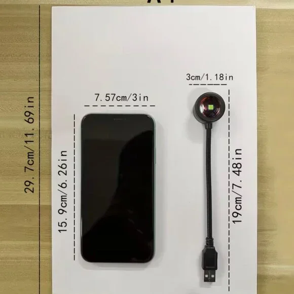 NEW - RGB Sunset Projector Light with Remote Black - NO STAND - Picture 5 of 8